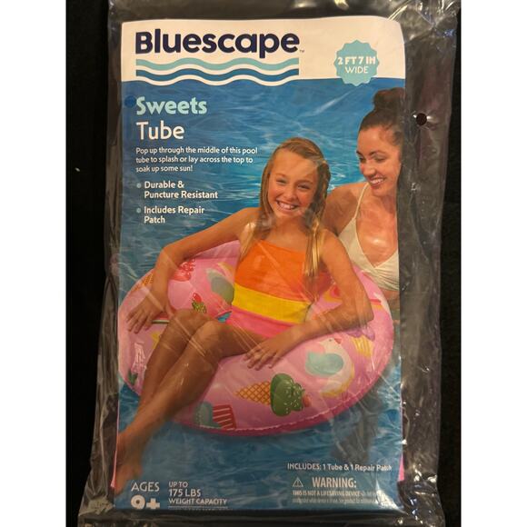 Bluescape Sweets Inflatable Swim Tube - Pool Float for Ages 9 & Up - Picture 1 of 4